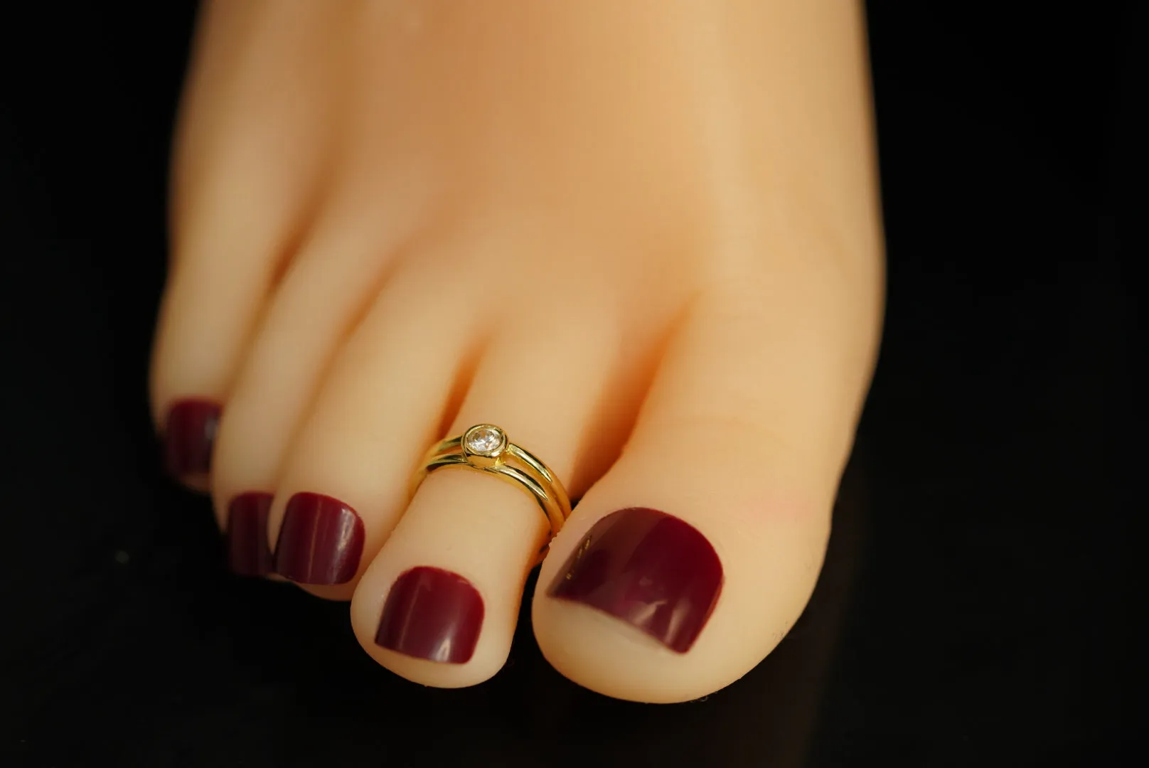 14k Crystal Glow – Open Cuff Ring That Combines Boldness with Sparkle