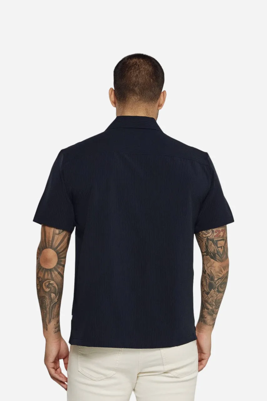 7 Diamonds Vance Camp Shirt in Navy