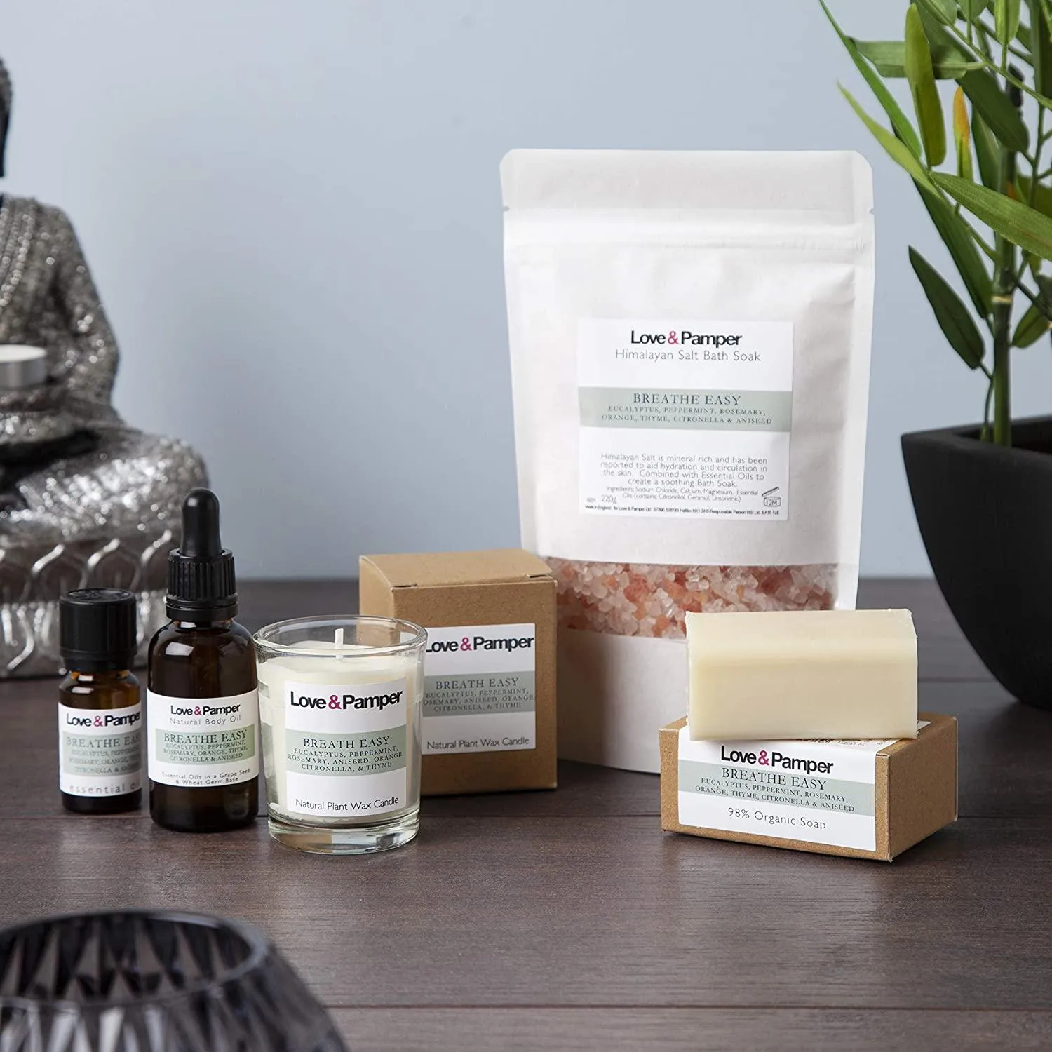 BREATHE EASY- SUSTAINABLE, Aromatherapy Pampering Gift Set For Women