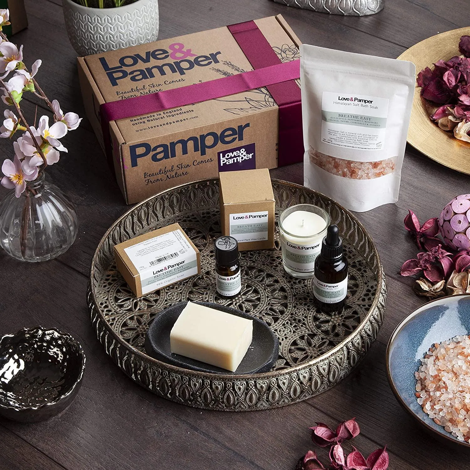 BREATHE EASY- SUSTAINABLE, Aromatherapy Pampering Gift Set For Women
