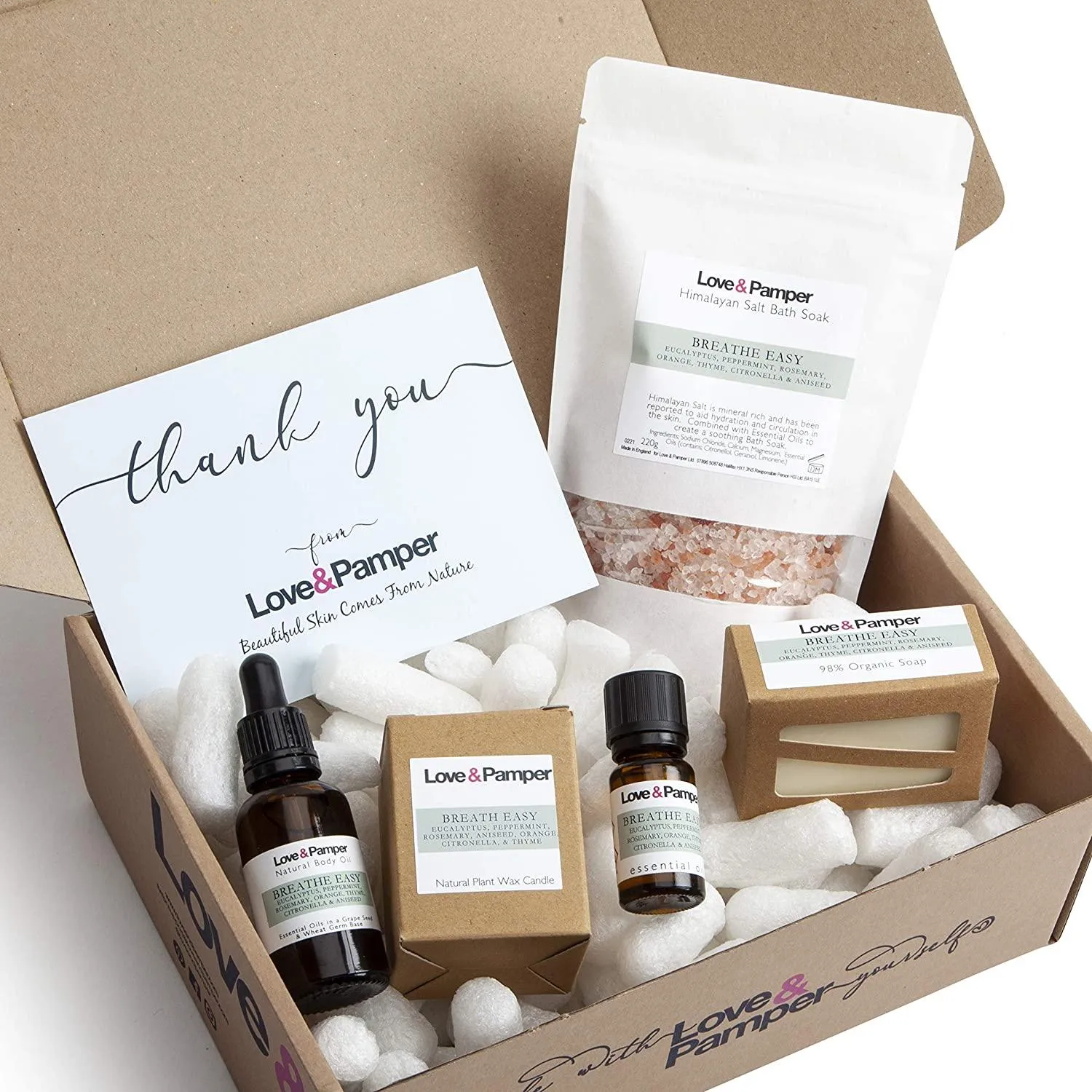 BREATHE EASY- SUSTAINABLE, Aromatherapy Pampering Gift Set For Women