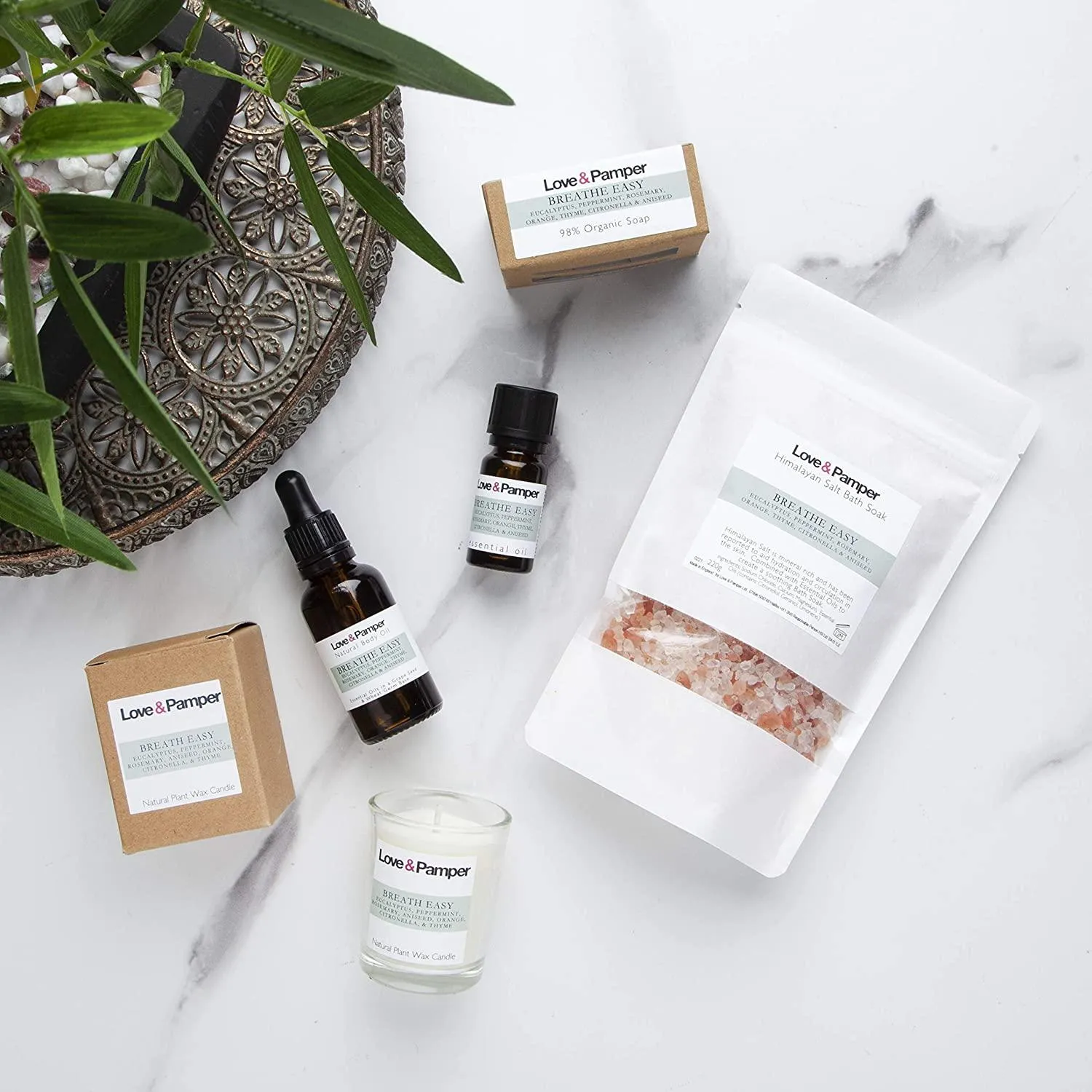 BREATHE EASY- SUSTAINABLE, Aromatherapy Pampering Gift Set For Women