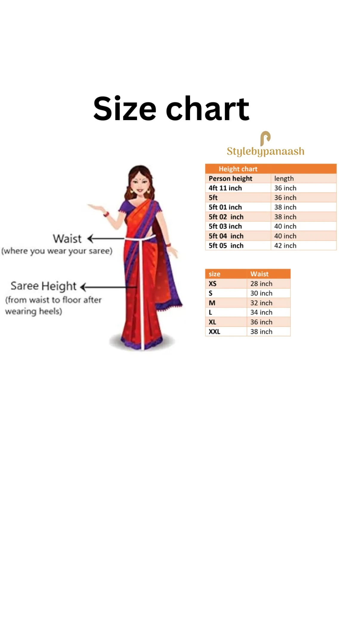 Brown Color Cotton Readymade/Easy Saree (Clearance)