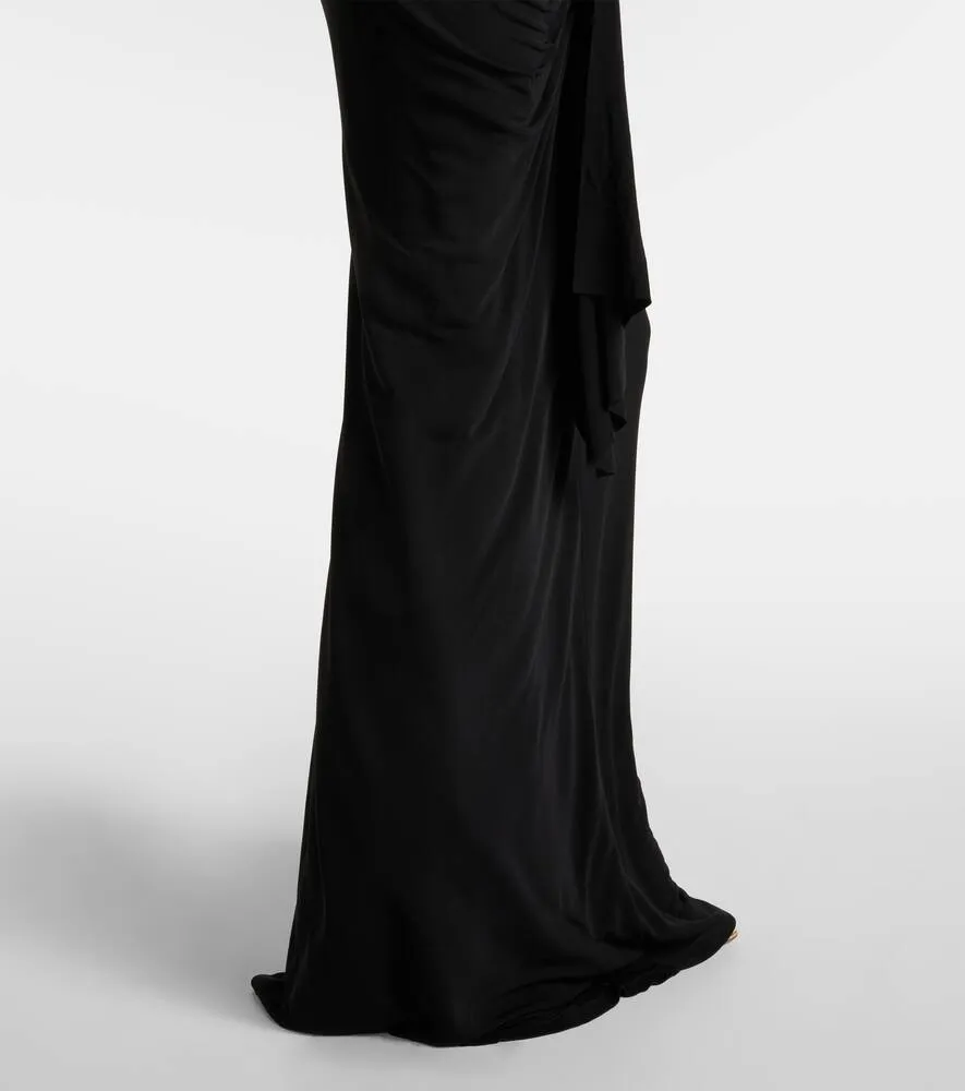 Christopher Esber Ruched cutout jersey maxi dress