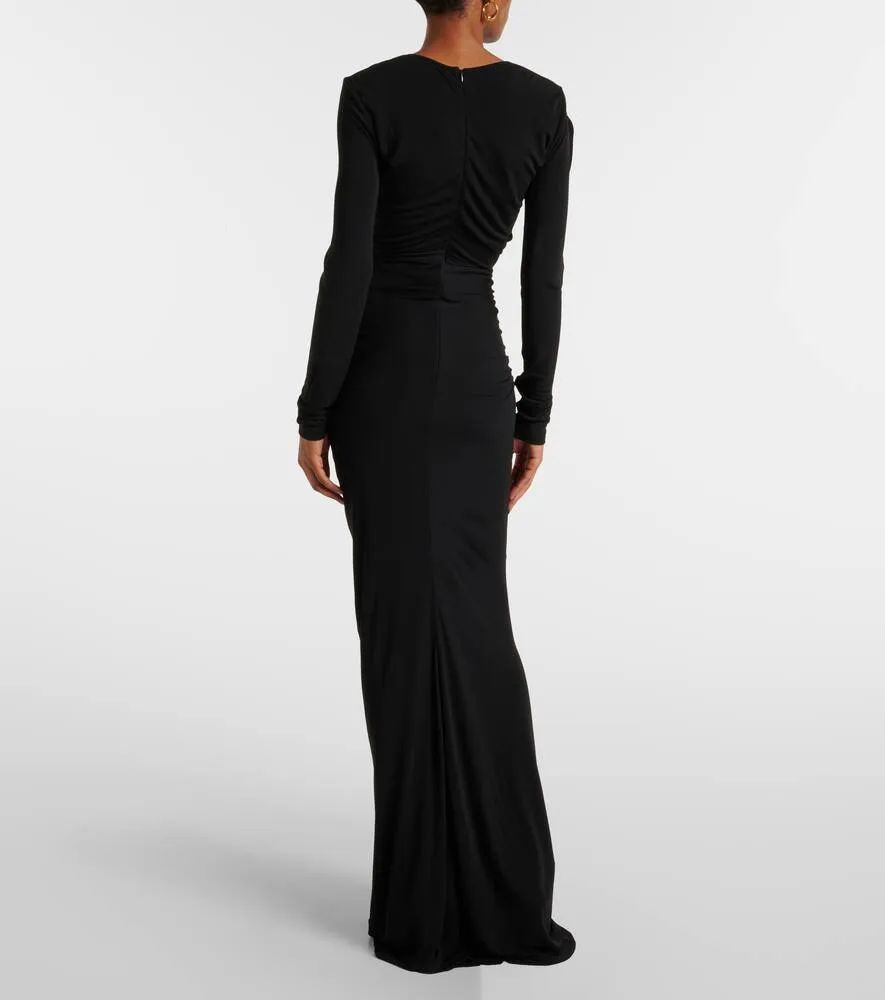 Christopher Esber Ruched cutout jersey maxi dress