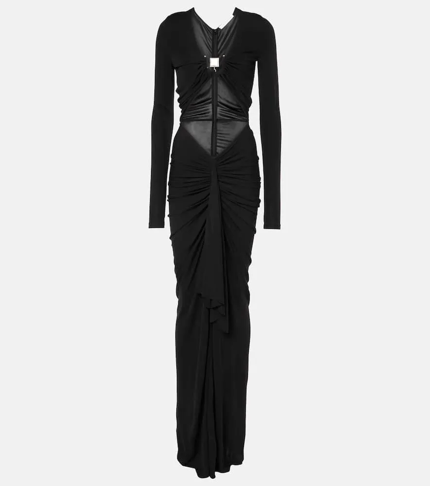 Christopher Esber Ruched cutout jersey maxi dress