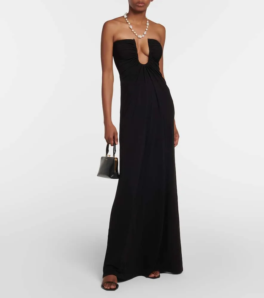 Christopher Esber Ruched strapless maxi dress