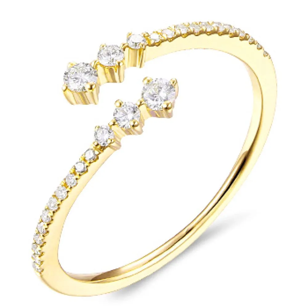 Diamond Open Style Ring in US Size 6.5