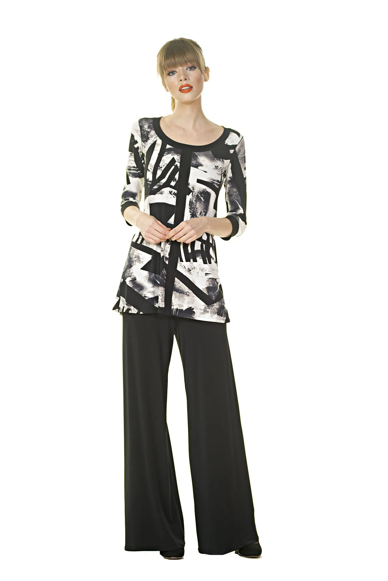 Elastic WB Wide Leg Pants