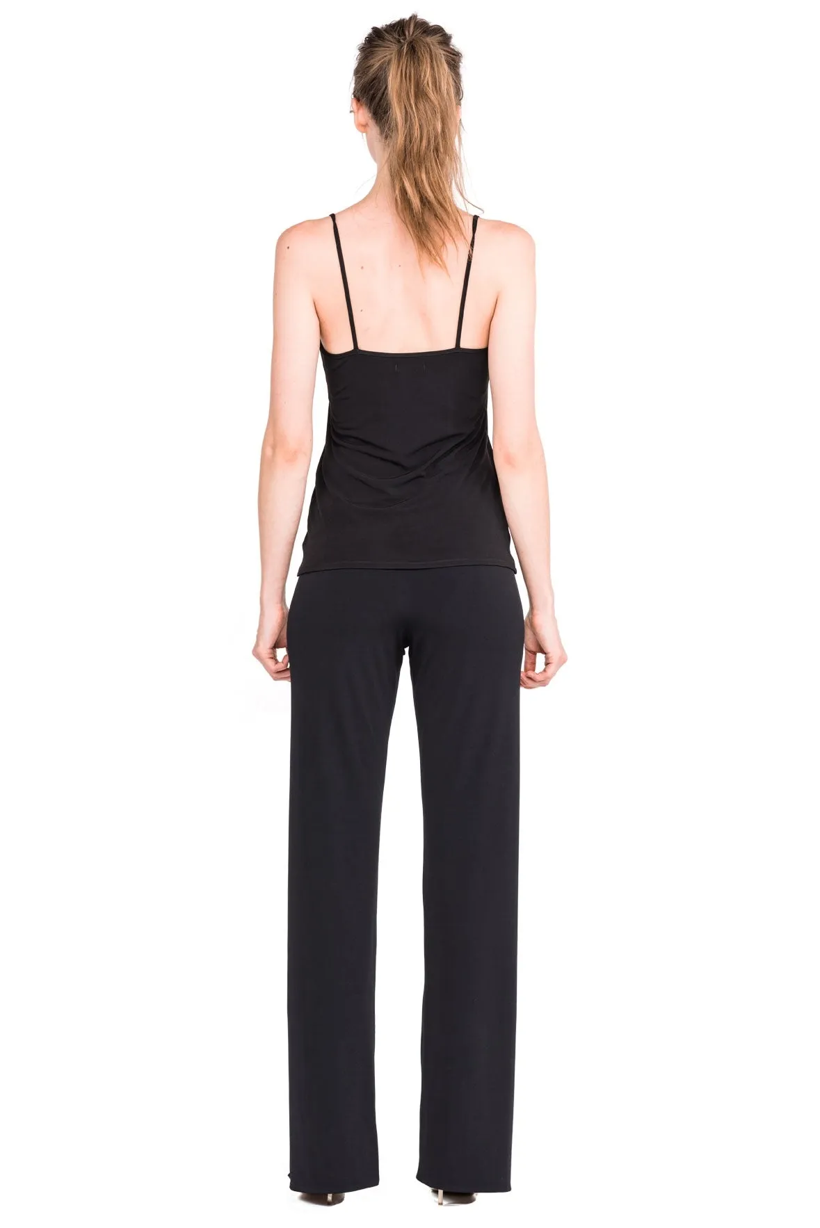 Front Slit DBL Layered Long Pants