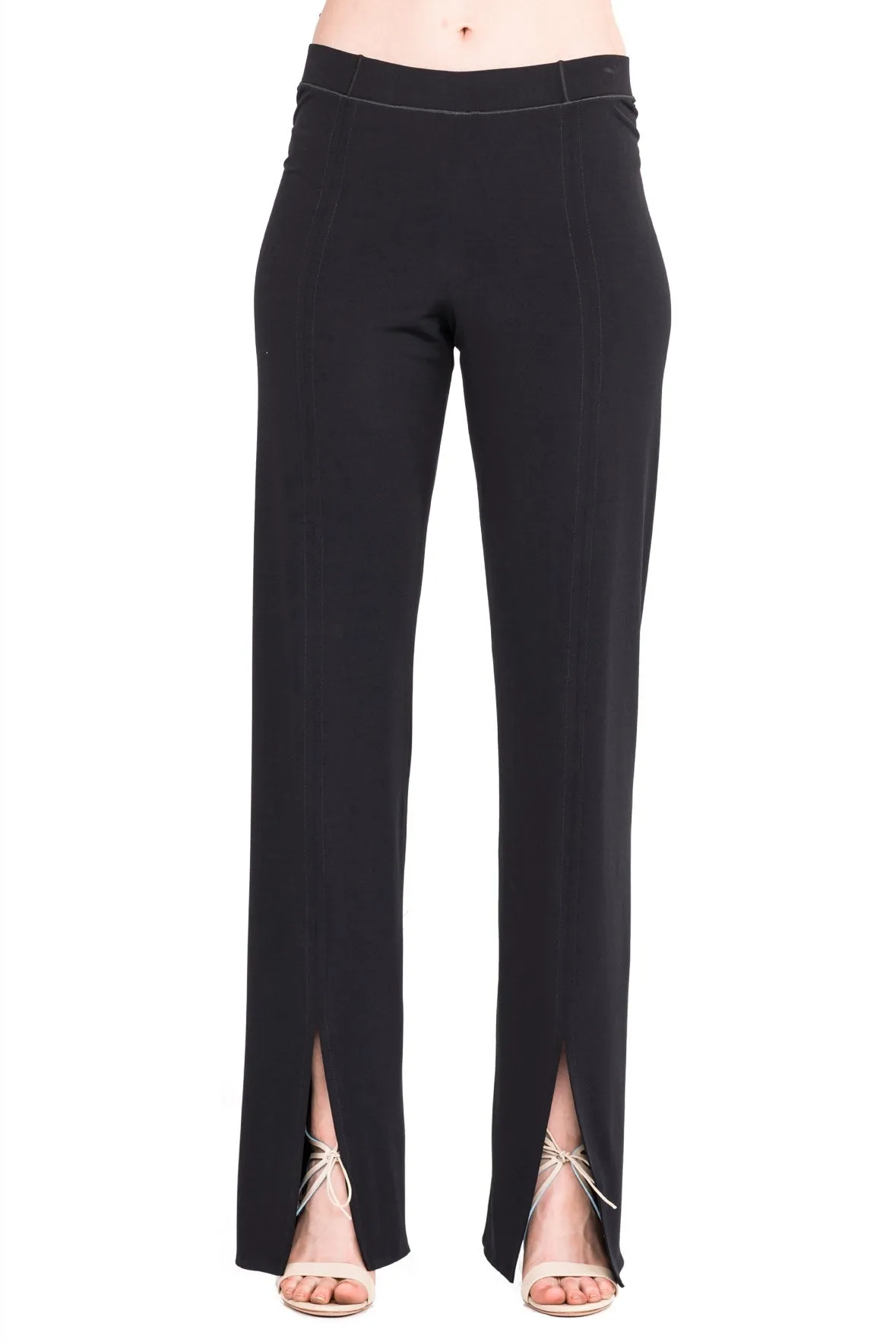 Front Slit DBL Layered Long Pants