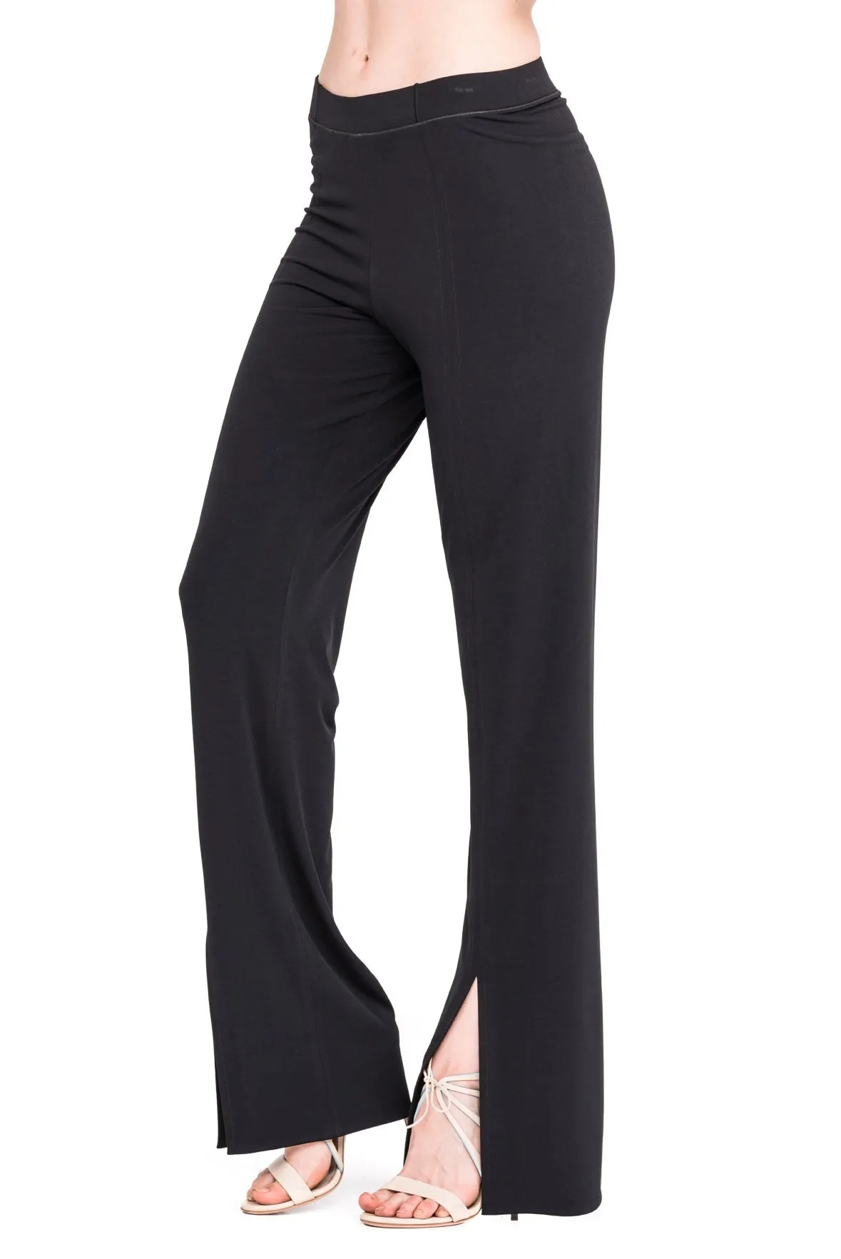 Front Slit DBL Layered Long Pants