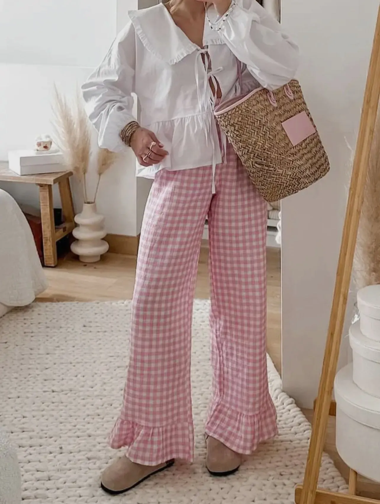 Girly Gingham Lounge Set