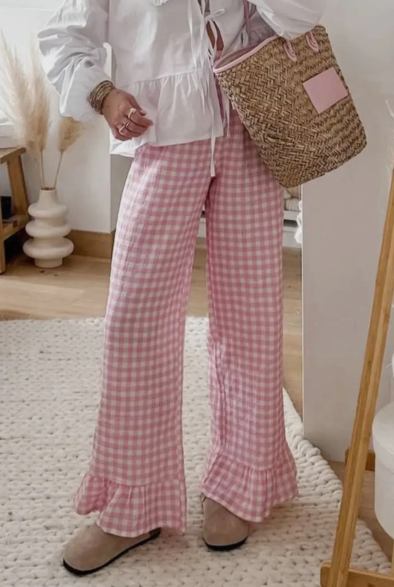 Girly Gingham Lounge Set