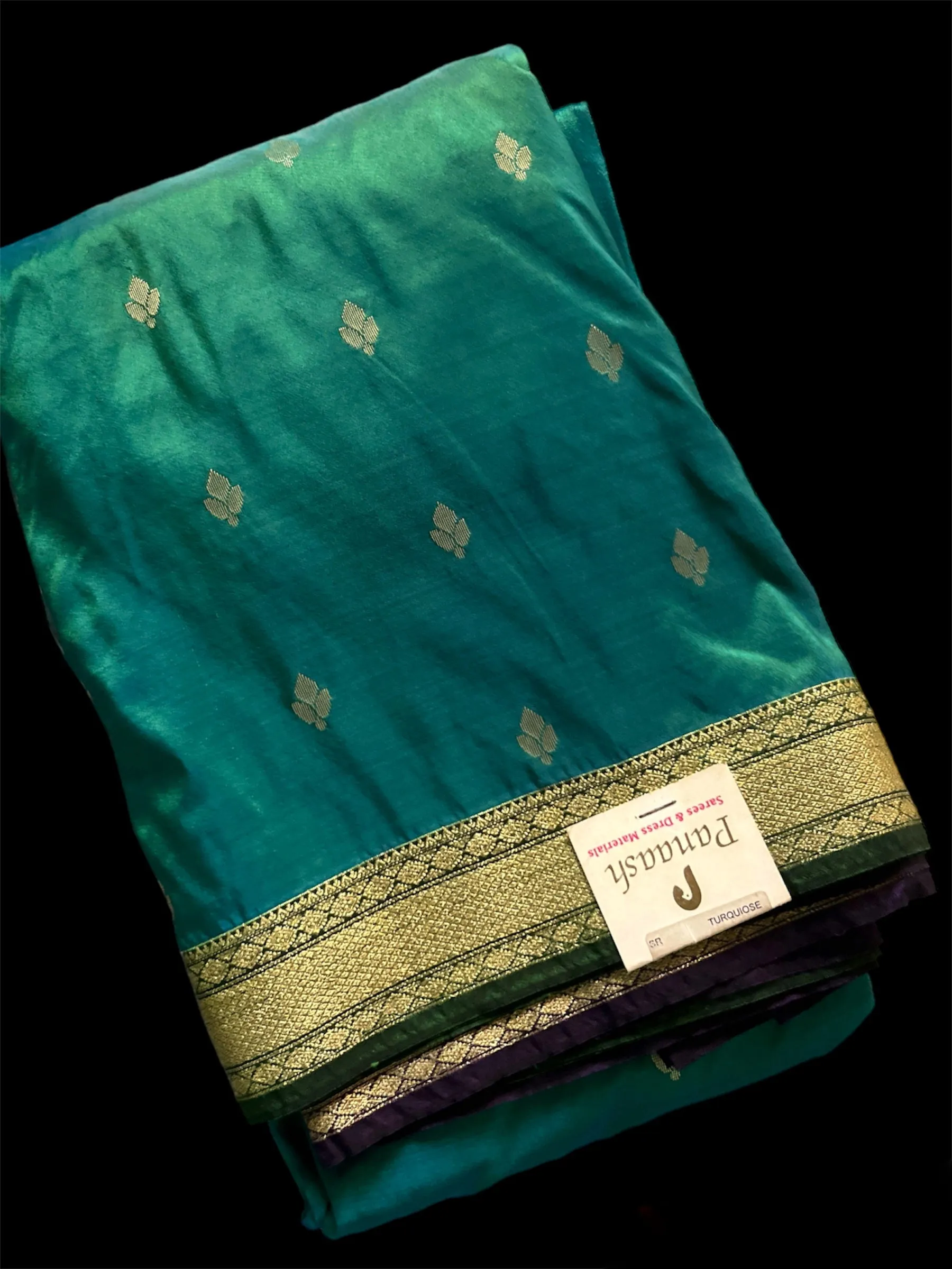 Green Color Silk Readymade/Easy Saree (Clearance)