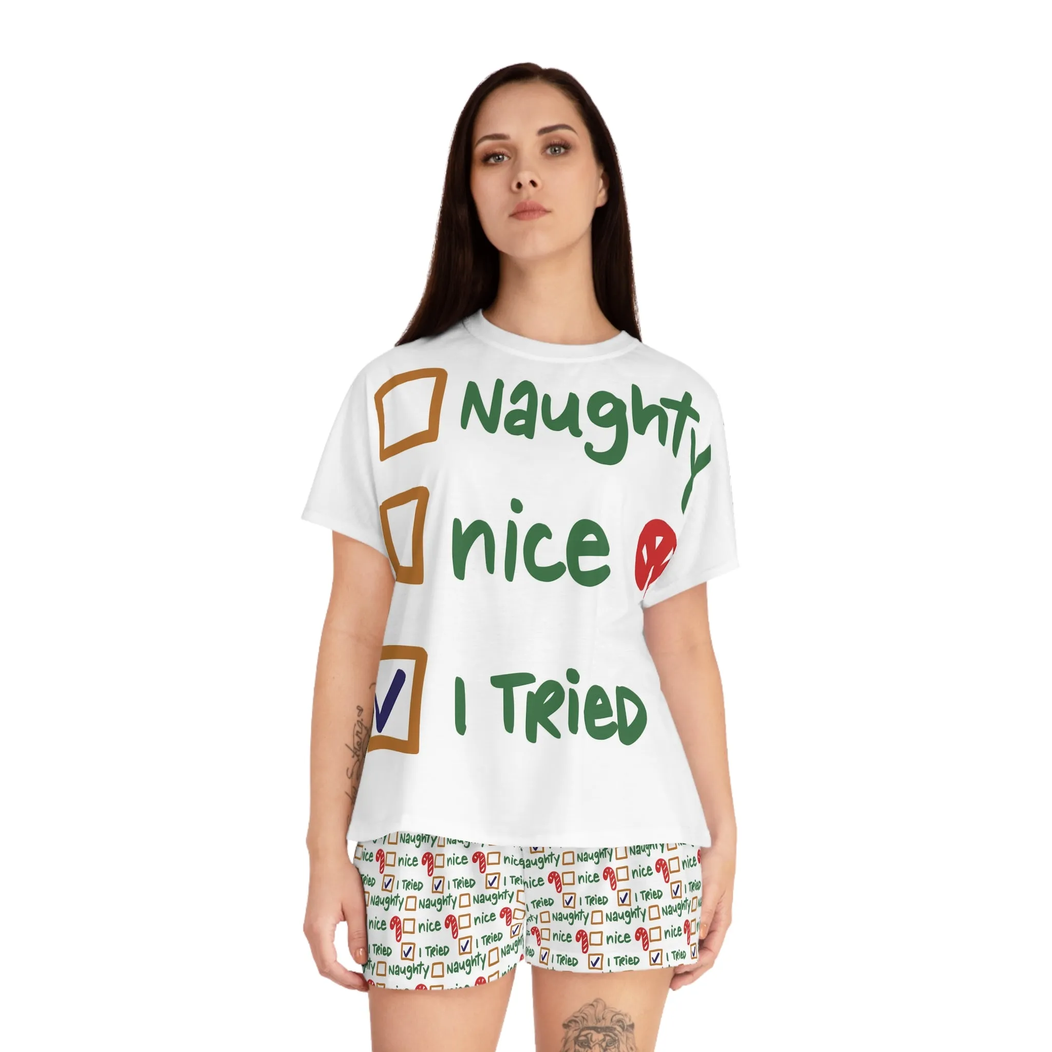 Holiday Humor Pajama Set (I Tried) - Women's