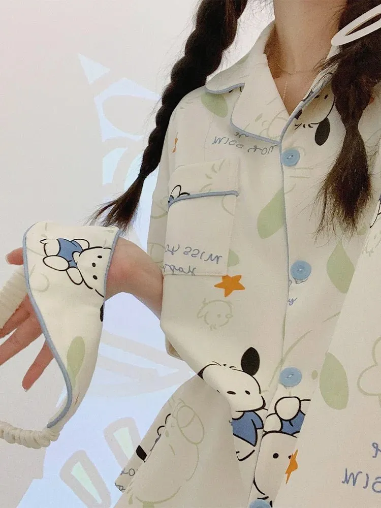 Kawaii Pochacco Short Sleeve Pajamas