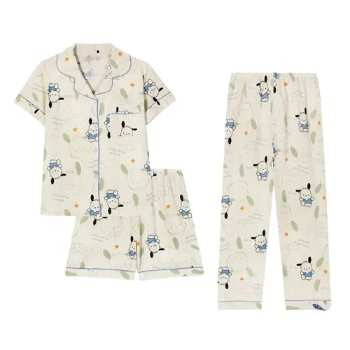 Kawaii Pochacco Short Sleeve Pajamas