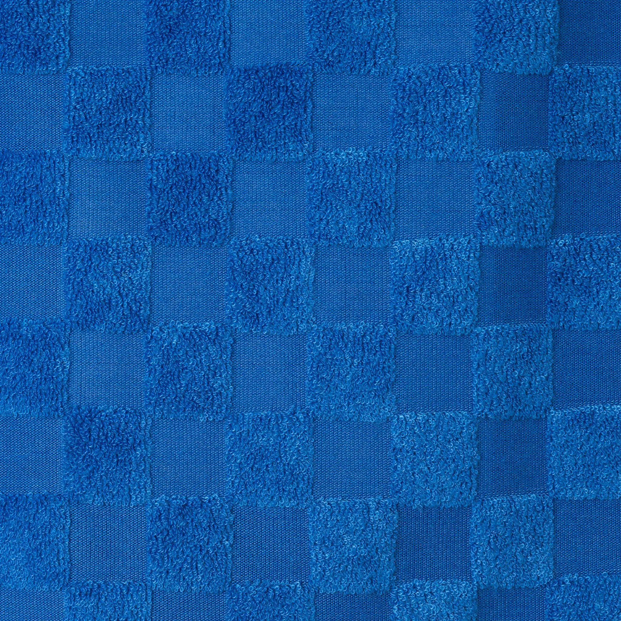 Kids (2-8) Textured Terry Shirt & Short Set | Blue Check