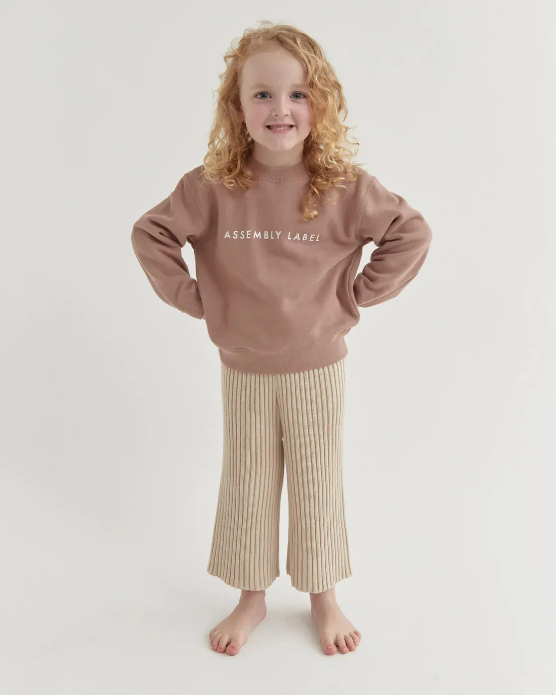 KIDS EMERY KNIT PANT | STONE