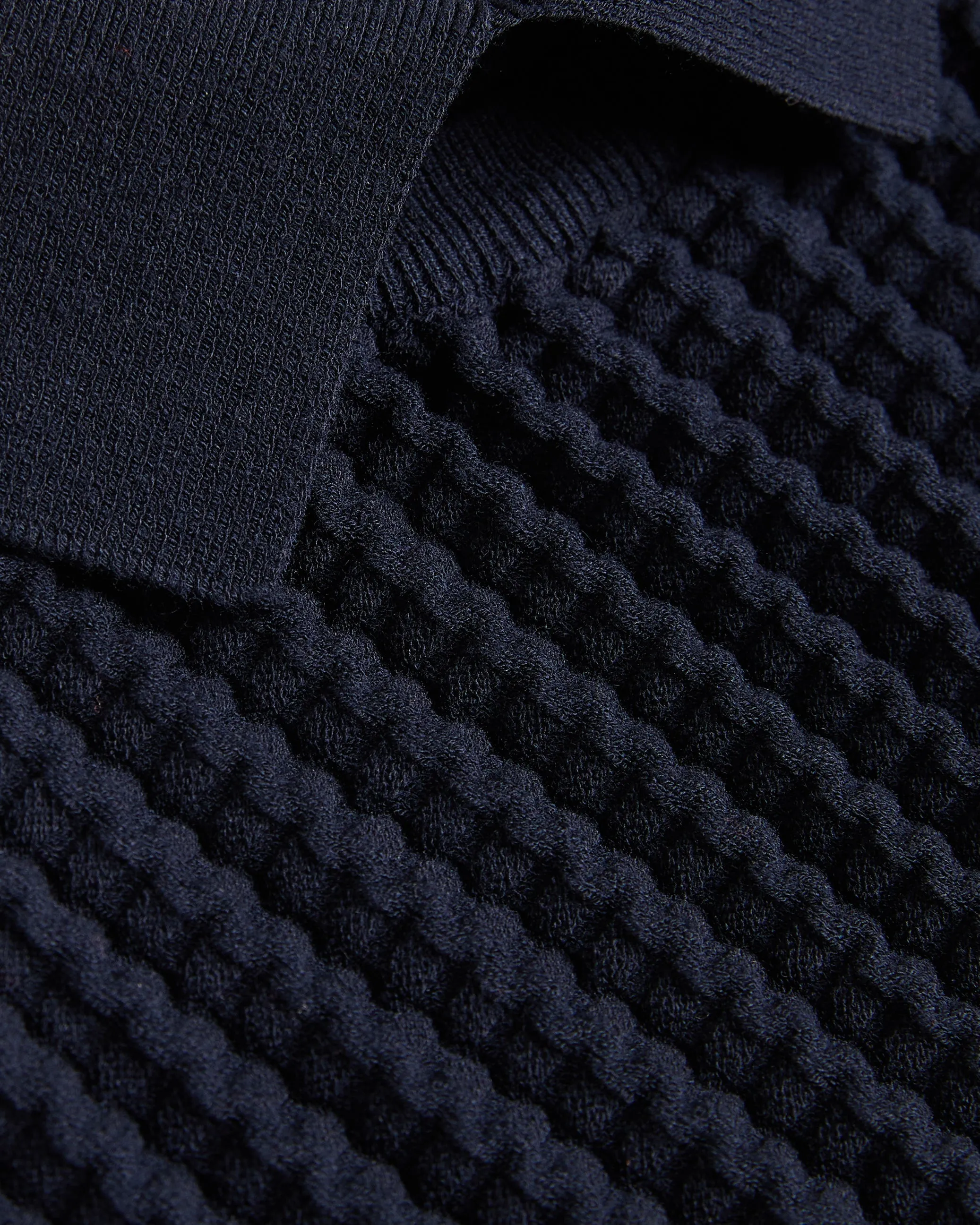 Morliee Puff Sleeve Fitted Sweater Navy