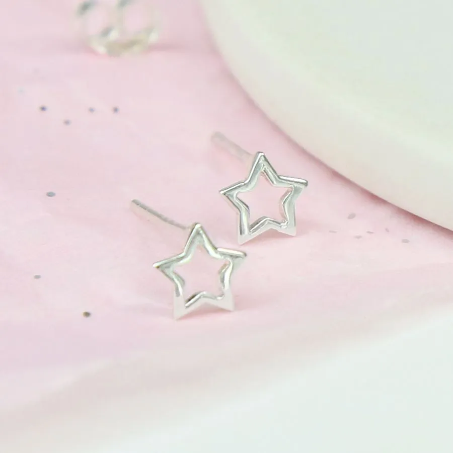 Open star studs