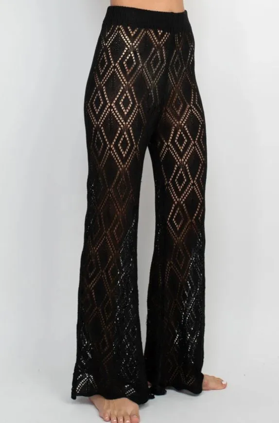 Pants - Diamond Knit Beach Bellbottom Pants