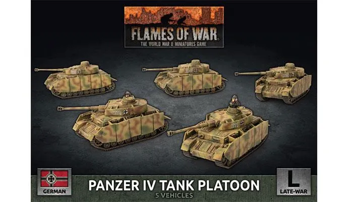 Panzer IV Tank Platoon (Late War x5 Tanks Plastic