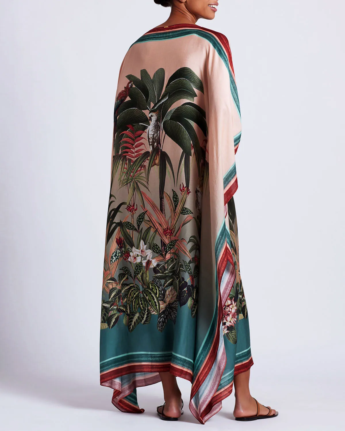 PatBo Paradise Print Silk Caftan