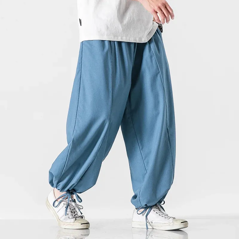 Pompanus Parachute Cotton-Linen Pants