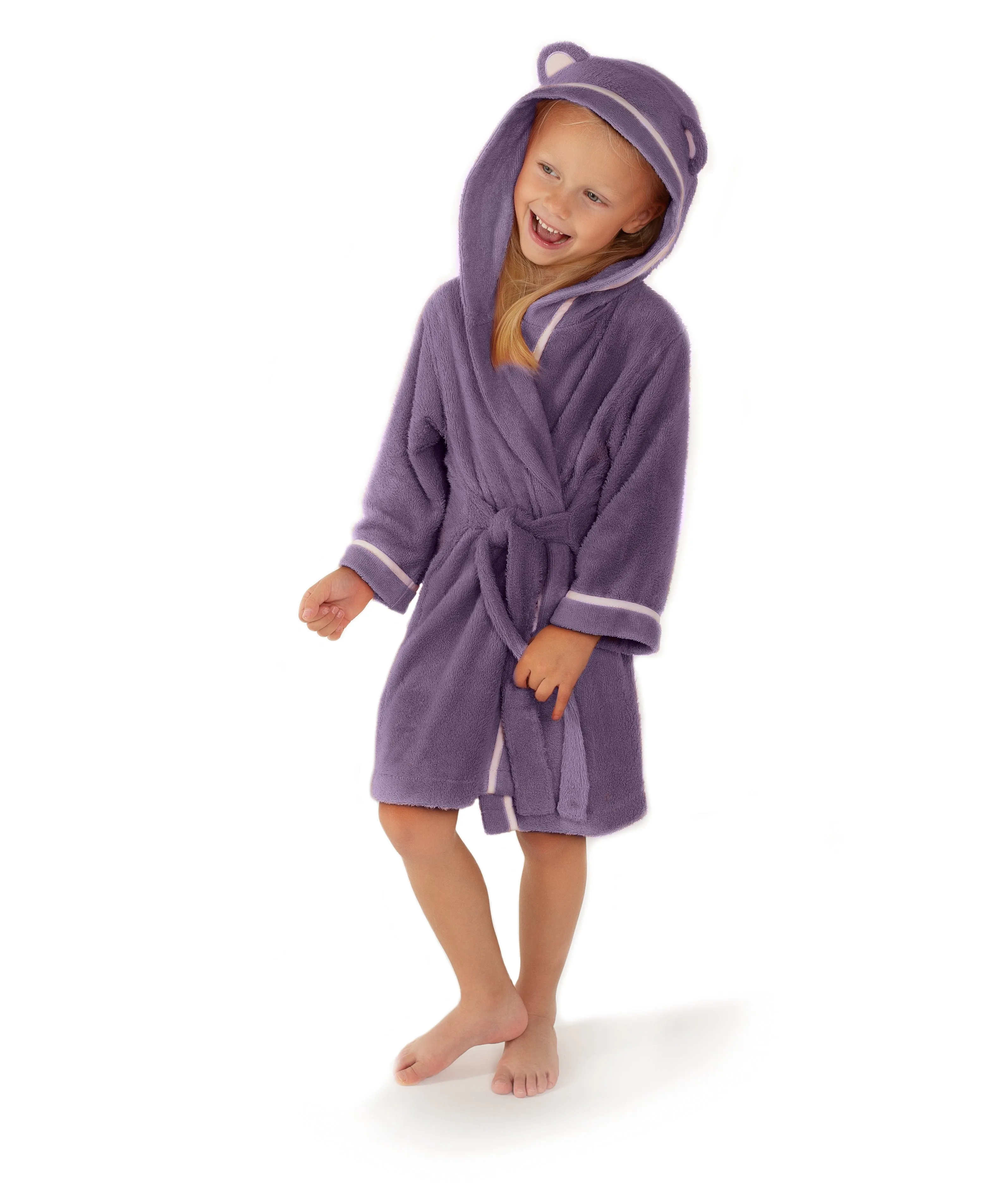 Premium Soft Bamboo Bathrobe for Baby, Toddler and Kid (Purple)