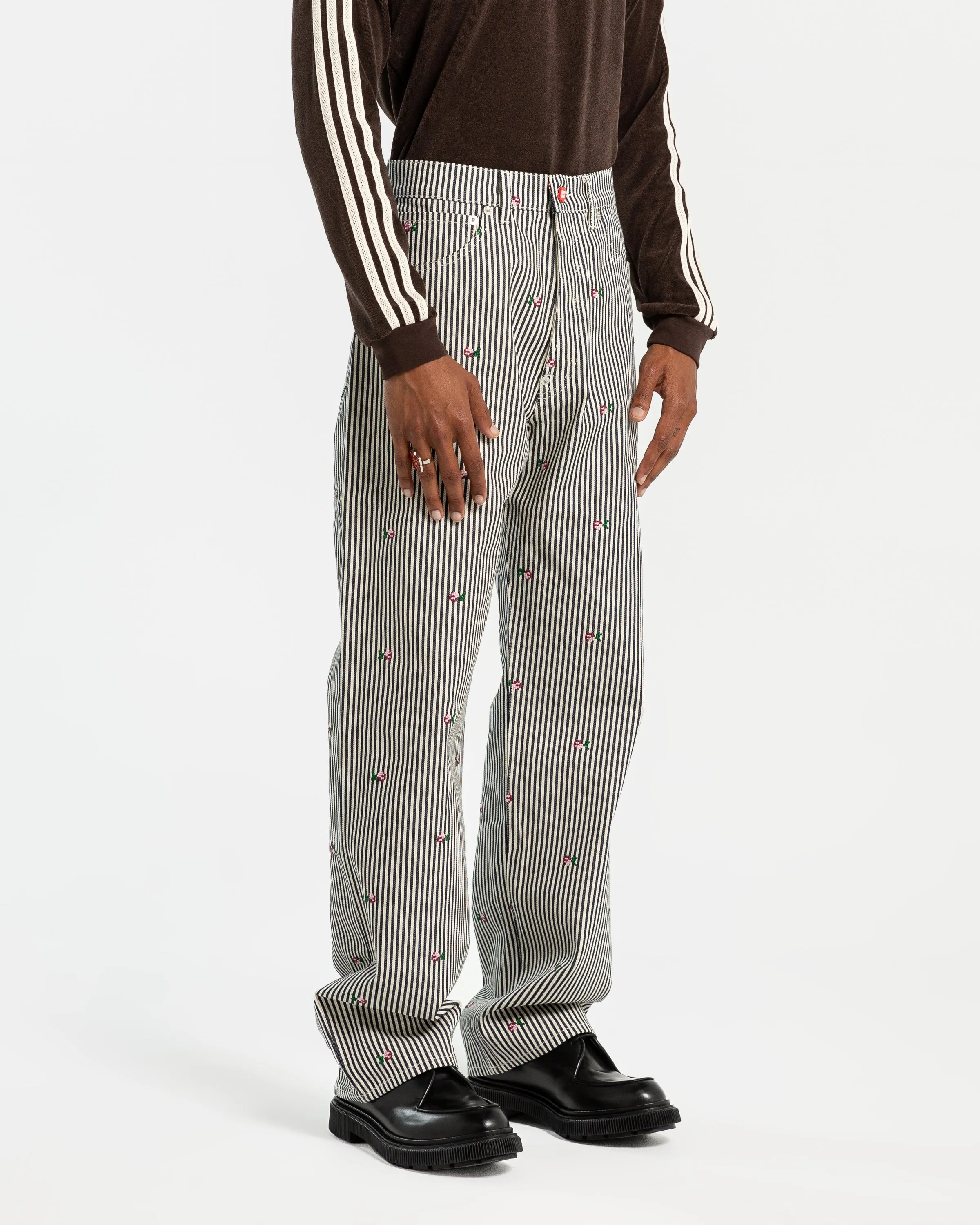 Rinse Striped Suisen Relaxed Denim