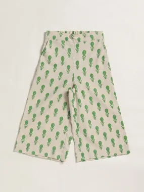 Utsa Kids Off White Printed Palazzos (2 - 8yrs)